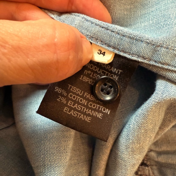 Étoile Isabel Marant Blue ruffled chambray denim dress - Picture 4 of 5